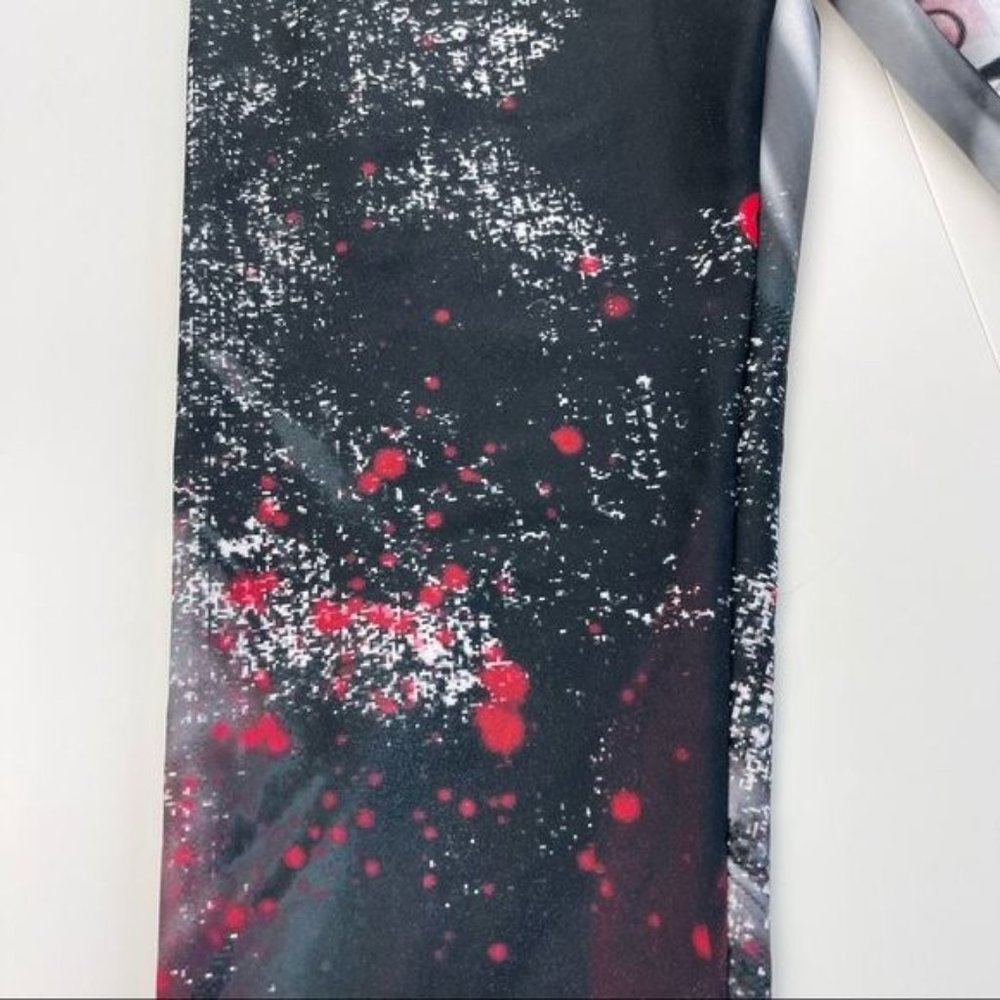 Strength Republic Gym Black/Red Spell Out Leggings size L - Picture 4 of 9